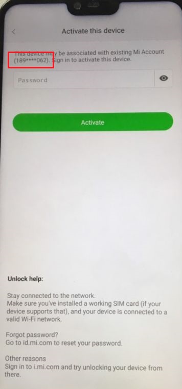 Xiaomi Redmi 7a Mi Account Remove